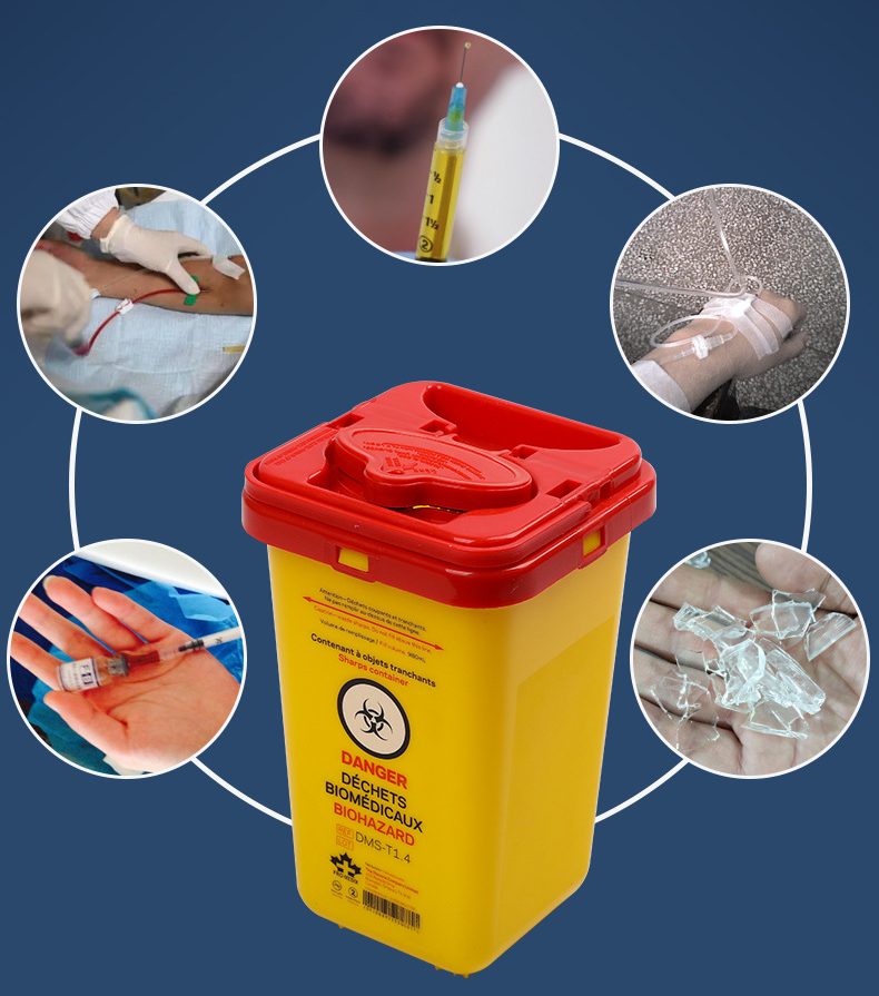 Canadian Popular Leak-proof 1.4L Medical Supplies Sharps Container
