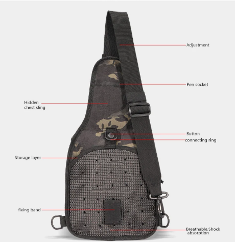 Every Day Carry Sport Military Tactical Sling Shoulder Backpack Cross Body Chest Bag