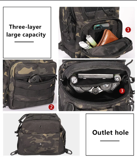 Every Day Carry Sport Military Tactical Sling Shoulder Backpack Cross Body Chest Bag